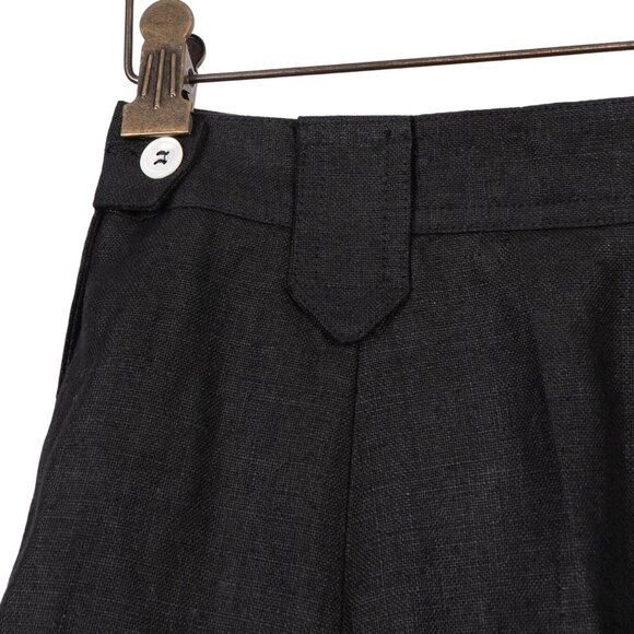 Liz Claiborne Maxi Skirt 6 Womens VTG Black 100% Linen Long Flowy Summer USA - Picture 4 of 6